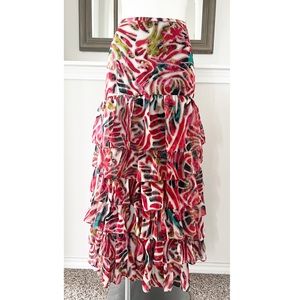 Tunique Tiered Maxi Skirt, Size L